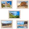 Generico 5 Calamite Legno 5x7cm Italia Sicilia Souvenir Regalo Turismo Gadget Idea