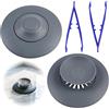 Pyralidsg 2 Pezzi Tappo di Scarico, Tappo Lavandino Bagno in Silicone, Isolare gli Odori, Tappi Vasca da Bagno Universali, Tappi di Scarico per Lavandini, Vasche da Bagni e Lavandini