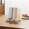 NOASUNG Scolabottiglie Acciaio Inox 304, Portabottiglie per SodaStream, Scola Bottiglie Pieghevole per Scolare, Organizzatore da Cucina per Scolare Bottiglie d'acqua, Biberon e Bicchieri