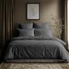 Lavea® Set Copripiumino Singolo 135x200 cm in 100% Cotone + 1 Federa 80x80 cm - Morbido e Traspirante, OEKO-TEX - Antracite