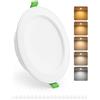 HOMEOW Faretti Led da Incasso per Cartongesso 10W, Foro 115mm - 130mm | 30mm Ultrasottili, IP44 Faretti Led Soffitto, Regolabile 2700K 3000K 4000K 5000K 6000K, Non Dimmerabili, Set di 20