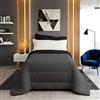 Zucchissime Trapunta Letto Singolo 170x265 | calda e leggera, double face, design elegante | Coperta Invernale in microfibra | comfort avvolgente e qualità sartoriale 350 g/m²