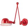NSXBY Industriale Applique Muro,Retro Doppia Sezione Telescopico Manipolatore Luce Muro Multi-direzionale 360-grado Regolabile Lampada Da Parete Per Agriturismo-Rosso Lungo