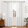Ystyle Tende per Interni con Anelli Moderna, 140x300 CM, Bianco
