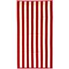 Seamar Telo Mare Rigato 100% Spugna di Cotone 90x160cm Asciugamano Spiaggia - Beach Towel (Crema-Rosso)