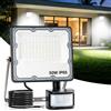 Giliwosy 50W Fari LED da Esterno con Sensore di Movimento, 5000LM Faretto LED Esterno con 72 LED 6500K, IP65 Impermeabile per Garage Cortile Giardino Terrazza Illuminazione da Esterno