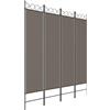 vidaXL Divisorio a 4 Pannelli Antracite 160x200 cm Tessuto
