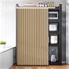 Generic Tende Antipolvere per mensole da Cucina, Tende Pieghevoli da Cucina con Guide, Adatte per armadi, bagni, lavatrici e Guardaroba-Light Brown- W70cmxH200cm