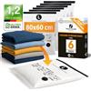 PACKDUDE Sacchetti Sottovuoto Vestiti Grandi I 6 PEZZI I Taglia L: 80x60cm I Buste Sottovuoto Abiti I Sacchi Sottovuoto Vestiti Grandi I Vacuum Bags for Clothing I Sacchetto Sottovuoto per Vestit