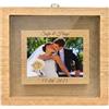 NIRALIS Rito della sabbia matrimonio - NIRALIS - cornice cerimonia rovere personalizzabile con nomi e data sopra foto 10x15, chiusura magnetica e ricordo artigianale per nozze - 24x26x5 cm variante semplice