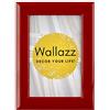 Wallazz Cornice Portafoto in Legno Pregiato - Made in Italy - Vetro Sintetico Infrangibile Crilex - Disponibile in Diverse Varianti - Design Italiano e Qualità Artigianale, 20x20cm Rosso