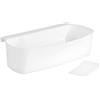 Rosenstein & Söhne Kitchen & Home - contenitore per rifiuti: vassoio per rifiuti da cucina, con spatola, plastica infrangibile (contenitore da cucina, tagliere con, molto)