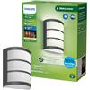 Philips LED Python Ultra Efficiente Lampada da Parete per Esterni, Luce Bianca Calda, 3.8W, IP44, Antracite