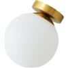 LIFKICH Plafoniera LED da Soffitto per Camera da Letto Stile Semplice in Ferro e Vetro Base G9, Luce Protettiva gli Occhi Facile da Pulire, per Casa e Studio