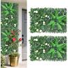 VeftBltrem Set di 2 pannelli di piante artificiali, 60 x 40 cm, siepi artificiali per balcone e giardino con foglie realistiche, piante artificiali per interni ed esterni, decorazione da parete per