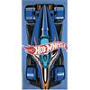 Aymax Telo da spiaggia ragazzo Hot Wheels 70x140 cm 100% poliestere | Auto da corsa blu vista superiore | Licenza ufficiale