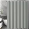 Lerores Tenda da doccia 140 x 200 cm, colore grigio, orlo pesante, antimuffa, in tessuto di poliestere, impermeabile, lavabile, per bagno, vasca da bagno, con 12 anelli per tenda da doccia