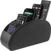 WAYIFON Porta telecomando con 5 tasche, grande supporto per TV, DVD, chiave 4K e telecomandi Bluray, portapenne, M nero