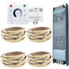 Vrabocry 20M 24V WS2811 COB flusso d'acqua fluente bianco freddo gara di cavalli indirizzo LED strip luci 360LED/M nastro flessibile con controller SP636E RC1 4Zone Remote 24V 500W alimentazione