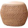 Generic Pouf ottomano poggiapiedi - poggiapiedi rotondo intrecciato a mano per soggiorno e camera da letto - seduta decorativa