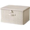 ACESOME ㅤ ACESOME Scatola di chiusura extra grande, 49 x 37 x 31 cm, con serratura, scatola con serratura, scatola richiudibile con coperchio (con lucchetto a combinazione, beige)