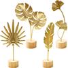 YAXIAO 4 Pezzi Statua Decorativa a Forma di Foglia di Ginkgo Oro Soggiorno | Decorativi Statua a Foglia di Ginkgo Scultura Moderna a Forma di Foglie per Camera da Letto Scaffale Ufficio Corridoio