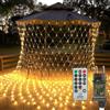 SYCEES Rete Luci LED 3x2M,200 LED Catene Luminose con Telecomando e Timer,Luci Dimmerabile 8 Modalità Funzione di Memoria per Casa Giardino Terrazza Natale Feste Balcone Soffitto,Bianco Caldo IP44