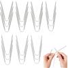 lomdung 21 Pezzi Ferri da Maglia Circolari, Acciaio Inossidabile Ferri da Maglia, 23cm Da 2 mm a 5 mm Set di Aghi Circolari, Ferro Circolare per Calzini Guanti Cappelli