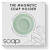 Soapi - Portasapone magnetico sospeso menta - Supporto magnetico da parete per colla per sapone - Portasapone magnetico sostenibile senza fori