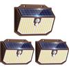 nipify nifipy Luce Solare LED Esterno, Faretto LED da Esterno Solare, 138 LED Lampada Solare da Esterno con Sensore di Movimento, 3 Modos IP65 Impermeabile Luci Solari da Giardino, per Parete Garage 3 Pezzi