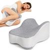 LOMUG Cuscino per ginocchia per chi dorme sul fianco, in memory foam, ortopedico, ergonomico, per chi dorme sul fianco, per sostenere gambe, ginocchia, fianchi, schiena e donne incinte con