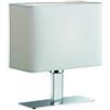 RL LIVE YOUR LIGHT Reality R50111001 Ming Lampada Tavolo, 1xE14, 40 W, Cromo/Bianco, 20x10.5x22.5 cm