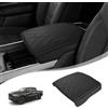 GNATIN Copertura per bracciolo della console centrale compatibile con accessori Dodge RAM 1500 2500 3500 di quinta generazione 2019-2026, in pelle PU, antigraffio, nero (solo per sedile secchio)
