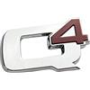 SANSANS Emblema Logo Auto per Alfa Romeo Stelvio Q4, Distintivo Logo Emblema Car Body Logo Sticker Auto Stemmi Decorazioni,D