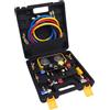 Generic Set di Manometri per Collettore in Ottone Durevole con Tubi Flessibili per R410A R32 R134A R22, Set di Strumenti Diagnostici CA Sicuri per Un'efficiente Manutenzione HVAC