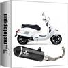 MOTOTOPGUN arrow 53505ANN + 53051MI scarico completo omologato open urban alluminio nero nero compatibile con piaggio vespa gts 300 2008 2009 2010 2011 2012 2013 2014 2015 2016 mototopgun