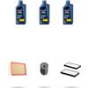 HOFFCAR Kit tagliando 3 FILTRI e 3L OLIO V compatibile con Hyundai Getz 1.1 46kw dal 2002