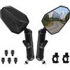 Evermotor Specchietti retrovisori per moto a 360°, con marchio di omologazione E, con bulloni filettati M8 M10, per ADV, ATV, ciclomotori, quad (2 pezzi)