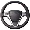 Generico Copri Volante per Auto Per Ford Per Fiesta 2008-2013 Per Ecosport 2013-2016 Coprivolante Per Auto Cucito A Mano In Pelle Artificiale Fai-da-te Copri Volante(Nero)
