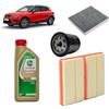 OP Kit tagliando 3 filtri + 4L olio 5W30 Edge LL per Seat Arona KJ 1.0 TSI benzina 2017+