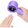 SAVILAND Asciugatrice per unghie Quick Dry: asciuga unghie portatile per smalti normali con forte flusso d'aria, sensore automatico caldo e fresco, senza batteria, per casa e salone, 2,5 W