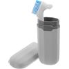 WHAMVOX Kit Spazzolino per Pulizia Protesi Dentarie Custodia in Pp Blu, Pulizia Completa e Conservazione Igienica per Apparecchi Ortodontici e Allineatori, per Casa e Ufficio