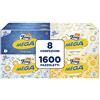 Foxy Mega | Fazzoletti in scatola | 8 Box da 200 fazzoletti 2 veli | 4 colori assortiti | Carta 100% certificata FSC® | Confezione riciclabile