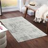 Livabliss Phuket Tappeto Salotto Moderno Astratto Tappeto Soggiorno, Camera da Letto, Pranzo Moderni Tappeti Effetto Marmo, Morbido e Pelo Corto, Ampio 80x150 cm, Grigio, Argento e Avorio