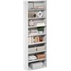 Furinno Basic Libreria Aperta a 8 Ripiani, Libreria, Organizer Portaoggetti, 23 x 60 x 180 cm, Bianco