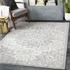 Livabliss SAGE Tradizionale Vintage Rectangle Tappeto | Grigio argento, Grigio, Avorio | 130x180cm | Soggiorno e Camera da Letto | Tessuto a Macchina Polipropilene