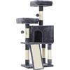 Feandrea Albero per Gatti, Casetta da 115cm, Tiragraffi, Grigio Antracite PCT141G01V1