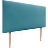DHOME Testiera in similpelle o tessuto AQUALINE Liscia e con gambe Testiera per letto imbottita Testiera per letto imbottita (Similpelle Turchese, 90cm con Gambe, (Lits 70/80/90))