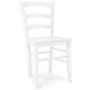 EsteaMobili - Sedia Legno Colore Bianco Opaco Seduta Legno X Cucina Sala Salotto - 1001