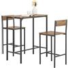 SoBuy Tavolo con Sedie da Cucina, salvaspazio & industriale, 89x87x45cm